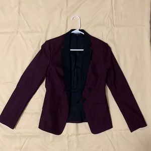Maroon and black express blazer
